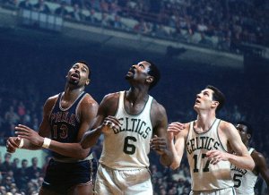 Maillot De Basket Philadelphia 76ers Wilt Chamberlain 13 Engrener Retro Bleu